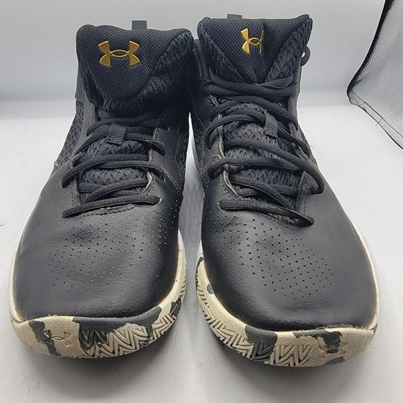 Under Armour Lockdown 5 Mens 11 Black Leather Basketball Shoes 3023949-003 main image 8